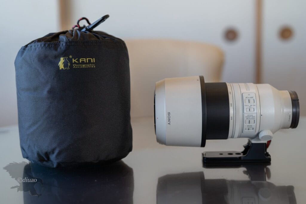 KANIダウンカバーとSEL100400GM